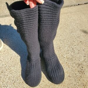 UGG Charcoal Knit Boots